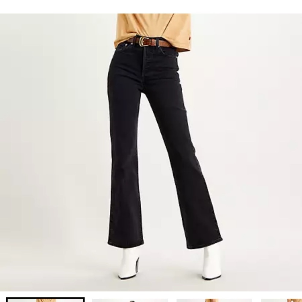 Levi’s ribcage boot jeans in black
